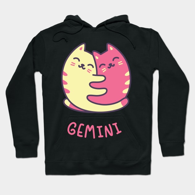 Funny Gemini Cat Horoscope Tshirt - Astrology and Zodiac Gift Ideas! Hoodie by BansheeApps